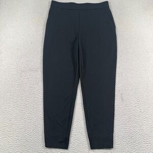 Ministry of Supply Kinetic Pants Women's 12 Pull on Tapered Stretch Black Career